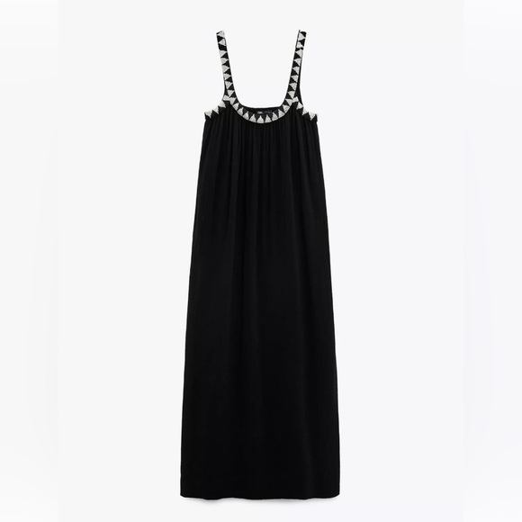 ZARA BEADED MIDI DRESS - Picture 5 of 9